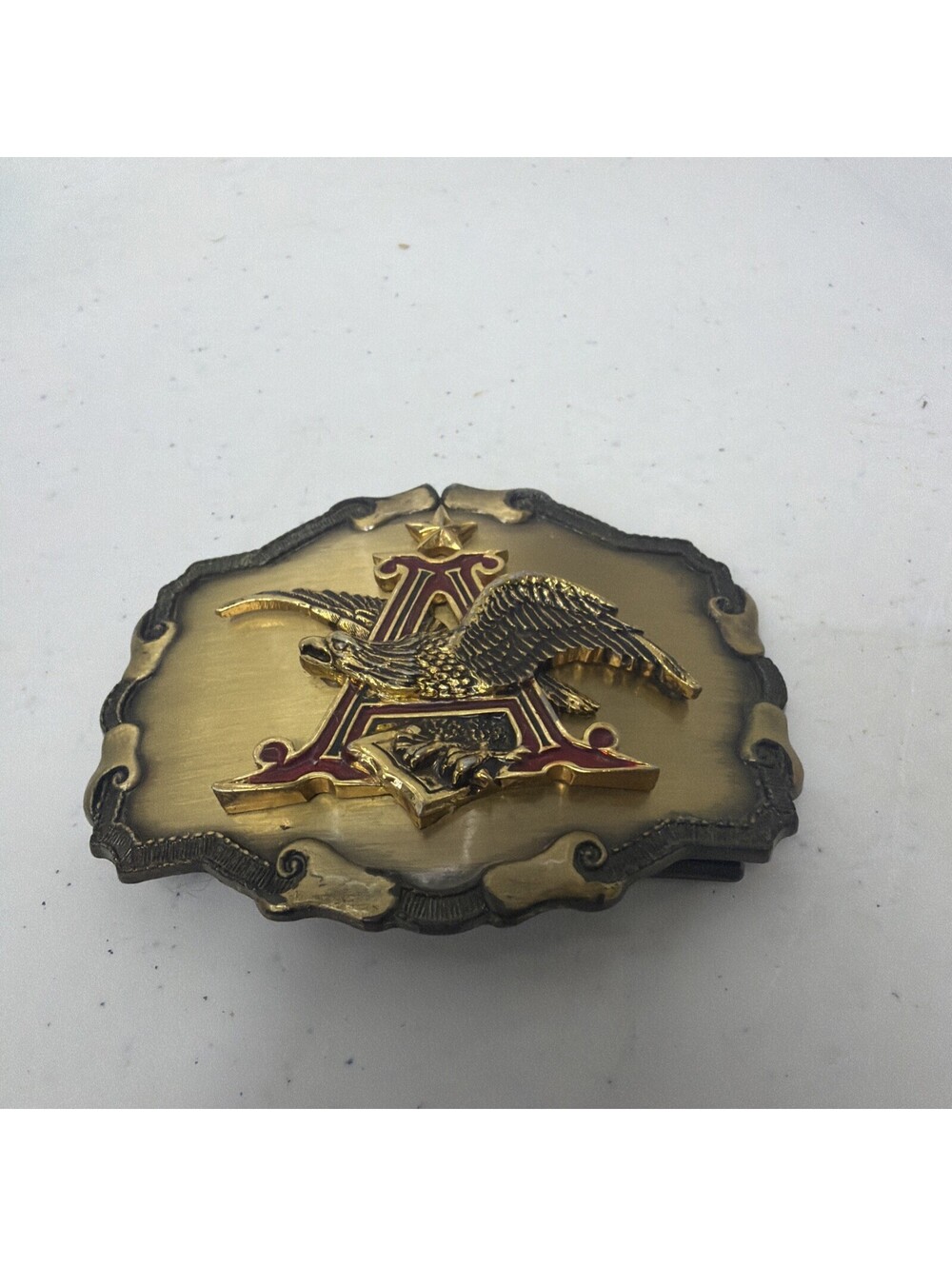 Vintage Anheuser-Busch "A & Eagle" Logo Promotional Belt Buckle by Raintree